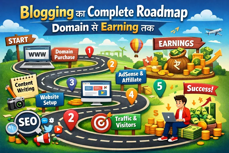 Blogging Ka Complete Roadmap 2026 – Domain Se Earning Tak (Beginner Guide)
